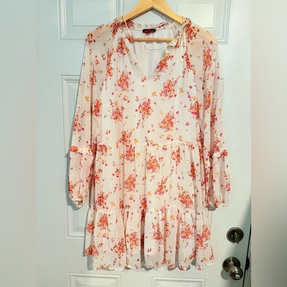 Vince Camuto Pink and Orange Floral Dress